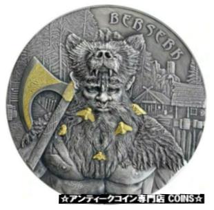 2019 2 オンス シルバー ゲルマニア 10 マーク ザ ウォリアーズ バーサーカー ハイレリーフ コイン。2019 2 Oz Silver Germania 10 Mark THE WARRIORS BERSERKER High Relief Coin.