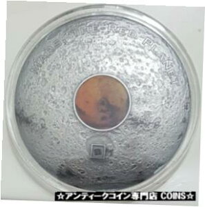 2017 3 オンス シルバー $20 クック島火星隕石 - 赤い惑星のコイン。2017 3 Oz Silver $20 Cook Island MARS METEORITE - THE RED PLANET Coin.