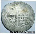 yɔi/iۏ؏tz AeB[NRC RC   [] 1723 Spanish Silver 2 Reales Old Antique 1700s Colonial Era Two Bits Pirate Coin