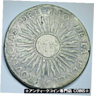  アンティークコイン コイン 金貨 銀貨  Argentina 1813 Provincias Rio De La Plata Potosi 8 Reales Antique Silver Coin