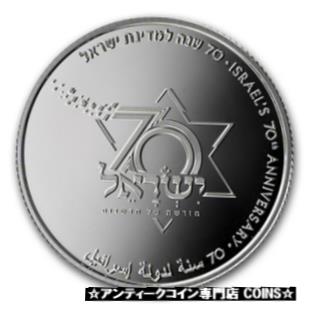 【極美品/品質保証書付】 アンティークコイン コイン 金貨 銀貨 送料無料 2018 Israel Silver 2 NIS Israel 039 s 70th Anniversary Proof - SKU 168571