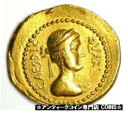 ローマン ジュリアス シーザー ゴールド AV アウレウス コイン (紀元前 44 年) - NGC Choice VF (証明書)Roman Julius C...