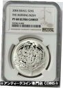 2004 シルバー イスラエル バイビカル プルーフ バーニング ブッシュ 2 ニュー シェケル NGC PF 68 UC2004 SILVER ISRAEL BIBICAL PROOF THE BURNING BUSH 2 NEW SHEQEL NGC PF 68 UC