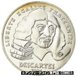 【極美品/品質保証書付】 アンティークコイン コイン 金貨 銀貨 [送料無料] [#862312] Coin France Descartes 100 Francs 1991 MS 60-62 Silver KM:996