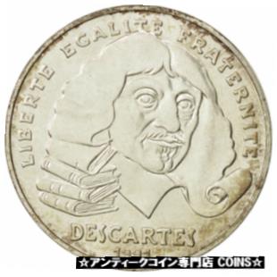 【極美品/品質保証書付】 アンティークコイン コイン 金貨 銀貨 [送料無料] [#412354] Coin France Descartes 100 Francs 1991 AU 55-58 Silver KM:996