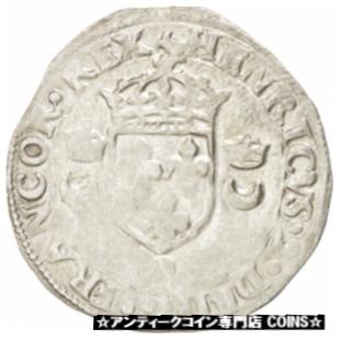  アンティークコイン コイン 金貨 銀貨   Henry II (1547-1559), Douzain aux croissants, 1550, Rennes, Duplessy