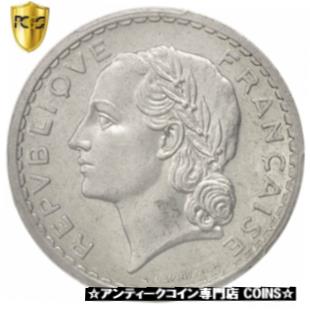  アンティークコイン コイン 金貨 銀貨   France, Lavrillier, 5 Francs, 1946, Beaumont - Le Roger, PCGS, MS63