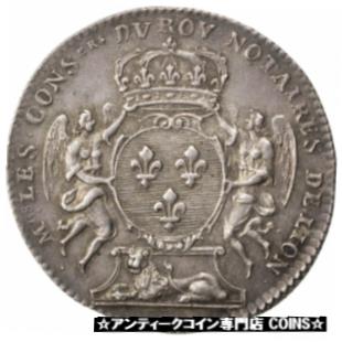  アンティークコイン コイン 金貨 銀貨   France, Token, Notaires de Lyon, 1715, AU(55-58), Silver, Lerouge:167