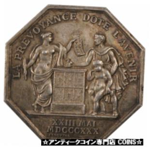  アンティークコイン コイン 金貨 銀貨   France, Insurance, Token, 1830, AU(55-58), Silver, Gailhouste #442