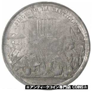  アンティークコイン コイン 金貨 銀貨   FRANCE, History, End of Monarchy, Medal, EF(40-45), Andrieu, Tin, 80