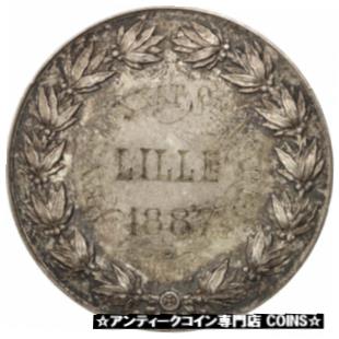  フランス、メダル、ヴィル・ド・リール、ペンションナ・サント・マリー、1887、AU(50-53) France, Medal, Ville de Lille, Pensionnat Ste Marie, 1887, AU(50-53)