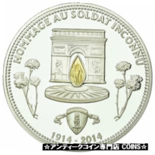  アンティークコイン コイン 金貨 銀貨   France, Medal, Hommage au soldat inconnu, 2014, MS(65-70), Silver