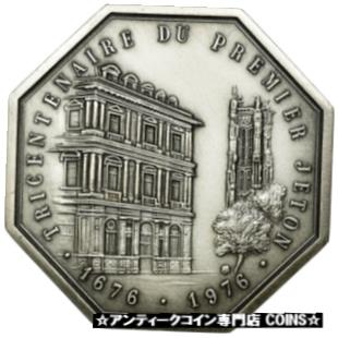  アンティークコイン コイン 金貨 銀貨   France, Token, Compagnie des Notaires de Paris, 1976, MS(63), Silver