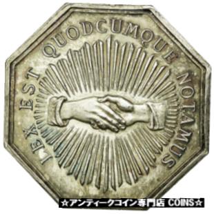 アンティークコイン コイン 金貨 銀貨   France, Token, Notaires de l'Arrondissement de Toulon, MS(63), Silver