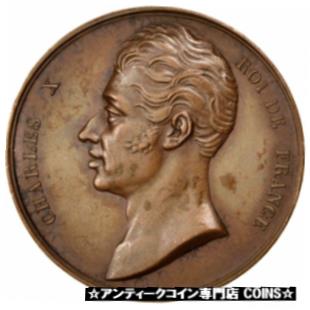  アンティークコイン コイン 金貨 銀貨   FRANCE, Politics, Society, War, Charles X, Medal, AU(55-58), Bronze