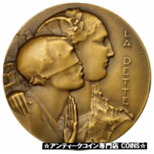  アンティークコイン コイン 金貨 銀貨   France, Medal, La Dette, Les Invalides de Guerre, Dammann, MS(63)