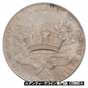  アンティークコイン コイン 金貨 銀貨   France, Insurance, Token, AU(55-58), Silver, Gailhouste #784, 20.97