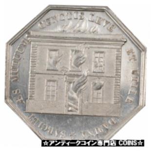  アンティークコイン コイン 金貨 銀貨   France, Insurance, Token, MS(60-62), Silver, Gailhouste #153, 16.19