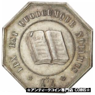  アンティークコイン コイン 金貨 銀貨   France, Token, Chambre des Notaires de Bar-sur-Aube, AU(55-58), Silver
