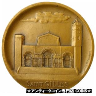  アンティークコイン コイン 金貨 銀貨   France, Medal, Eglise Saint Gilles, Gard, Patriarche, AU(55-58)
