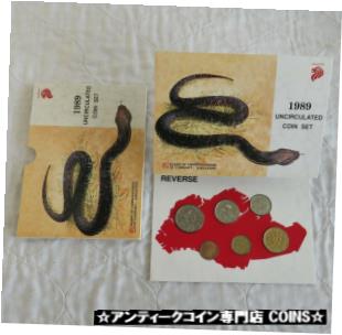 ڶ/ʼݾڽա ƥ    [̵] SINGAPORE 1989 YEAR OF THE SNAKE 6 COIN UNCIRCULATED SET - sealed pack