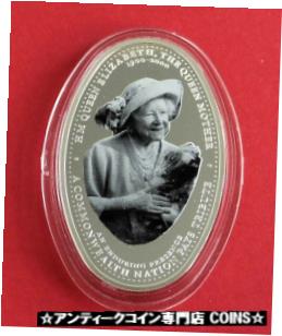 ڶ/ʼݾڽա ƥ    [̵] ZAMBIA 4000 KWACHA 2000 QUEEN MOTHER PHOTO PICTURE OVAL SILVER PROOF