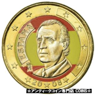 【極美品/品質保証書付】 アンティークコイン コイン 金貨 銀貨 [送料無料] [#755833] Spain, Euro, 2008, Colorised, MS(63), Bi-Metallic, KM:1073