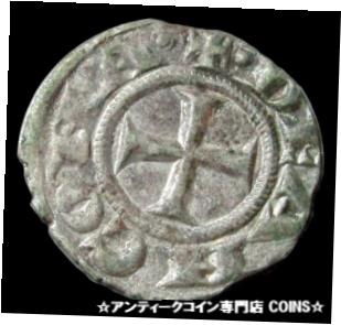 【極美品/品質保証書付】 アンティークコイン コイン 金貨 銀貨 [送料無料] 1250 AD. SILVER ITALY ANCONA MEDIEVAL DENERO VERY FINE