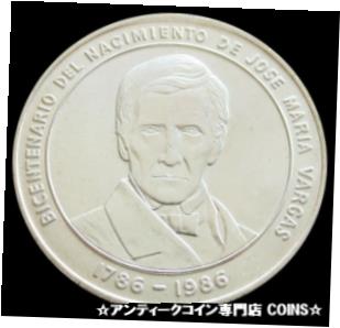 【極美品/品質保証書付】 アンティークコイン コイン 金貨 銀貨 [送料無料] 1986 SILVER VENEZUELA 100 BOLIVARES BIRTH JOSE M. VARGAS COIN MINT IN CAPSULE