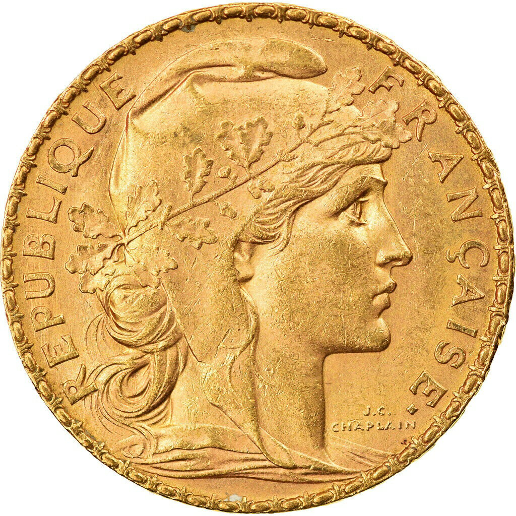  アンティークコイン コイン 金貨 銀貨   Coin, France, Marianne, 20 Francs, 1904, Paris, AU(55-58), Gold