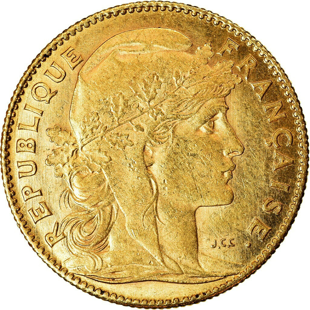  アンティークコイン コイン 金貨 銀貨   Coin, France, Marianne, 10 Francs, 1912, Paris, AU(55-58), Gold, KM:846