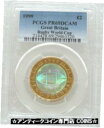  アンティークコイン コイン 金貨 銀貨  1999 Rugby Hologram Piedfort ?2 Two Pound Silver Proof Coin PCGS PR69 DCAM