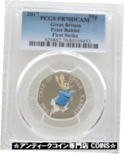 【極美品/品質保証書付】 アンティークコイン コイン 金貨 銀貨 送料無料 2017 Peter Rabbit 50p Fifty Pence Silver Proof Coin PCGS PR70 DCAM First Strike