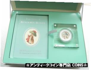  アンティークコイン コイン 金貨 銀貨  2017 Royal Mint Benjamin Bunny Deluxe 50p Fifty Pence Silver Proof Coin Box Coa