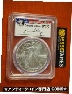  アンティークコイン コイン 金貨 銀貨  2016 SILVER EAGLE PCGS MS70 EDMUND MOY HAND SIGNED FIRST STRIKE LABEL