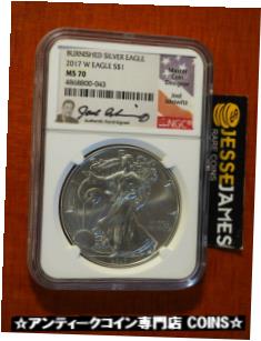 ڶ/ʼݾڽա ƥ    [̵] 2017 W BURNISHED SILVER EAGLE NGC MS70 VERY RARE JOEL ISKOWITZ SIGNED LOW POP!