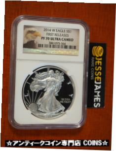  アンティークコイン コイン 金貨 銀貨  2014 W PROOF SILVER EAGLE NGC PF70 ULTRA CAMEO FIRST RELEASES BALD EAGLE LABEL