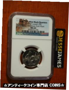  アンティークコイン コイン 金貨 銀貨  2019 W 25C LOWELL QUARTER NGC MS64 GREAT AMERICAN COIN HUNT LABEL