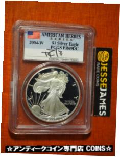 ڶ/ʼݾڽա ƥ    [̵] 2004 W PROOF SILVER EAGLE PCGS PR69 GENERAL TOMMY FRANKS SIGN AMERICAN HEROES ED