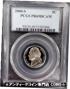 ڶ/ʼݾڽա ƥ    [̵] 2000 S Proof Jefferson Nickel graded PR 69 DCAM by PCGS!