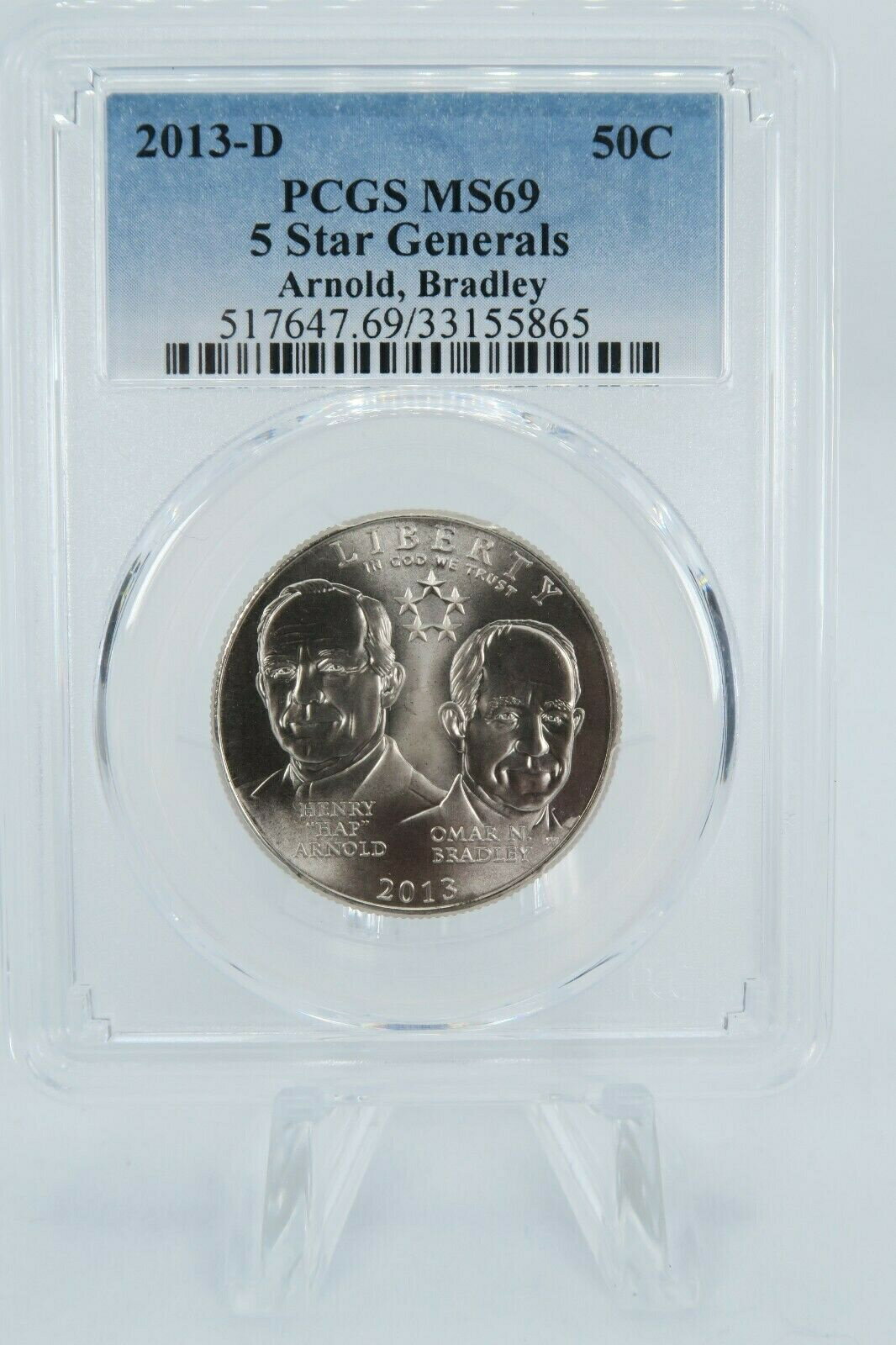 ڶ/ʼݾڽա ƥ    [̵] 2013-D PCGS MS69 5 Star Generals - Arnold, Bradley Clad Half Business Strike 50C