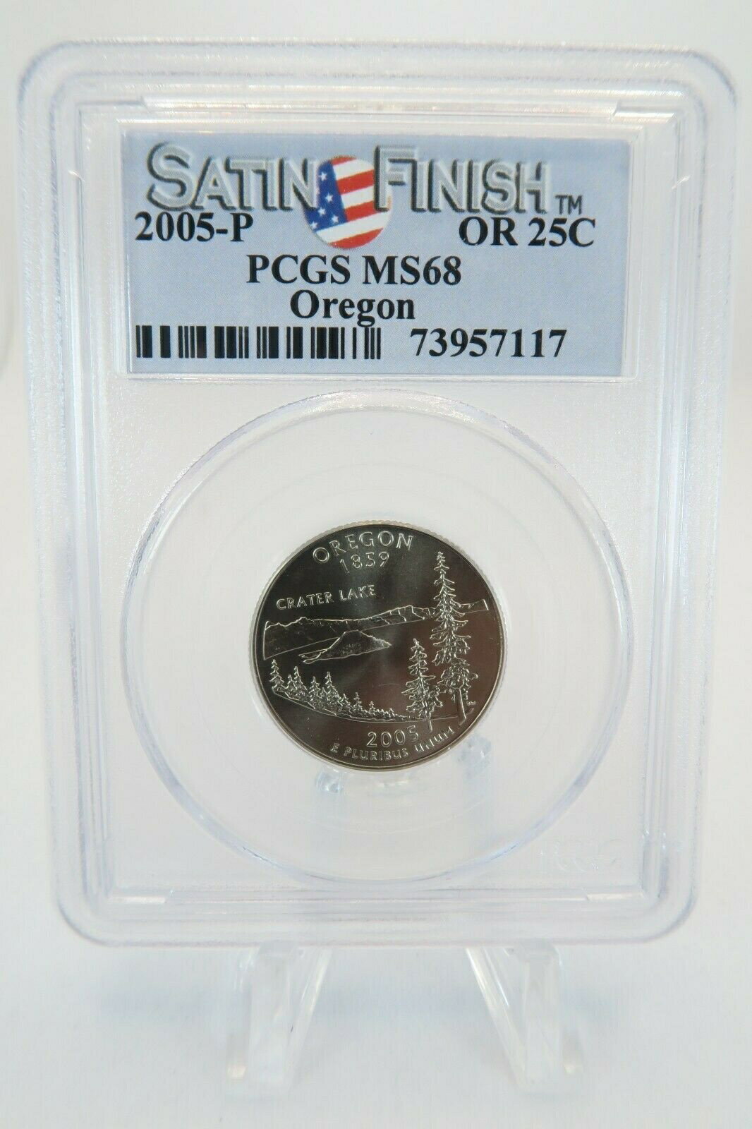 ڶ/ʼݾڽա ƥ    [̵] 2005-P PCGS MS68 Oregon State Quarter Satin Finish 25C