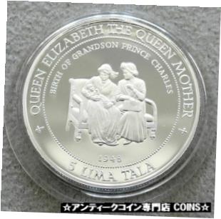  アンティークコイン コイン 金貨 銀貨  1995 SILVER TOKELAU 5 TALA CHOICE PROOF BIRTH OF GRANDSON PRINCE CHARLES