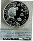 【極美品/品質保証書付】 アンティークコイン コイン 金貨 銀貨 [送料無料] 1966 SILVER PROOF 1st DISCOVERY OF AMERICA CHRISTOPHER COLUMBUS & LIEF ERICSON