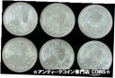 【極美品/品質保証書付】 アンティークコイン コイン 金貨 銀貨 送料無料 1912-1919 SIX BRILLIANT UNCIRCULATED SILVER INDIA BRITISH 1 RUPEES KING GEORGE V