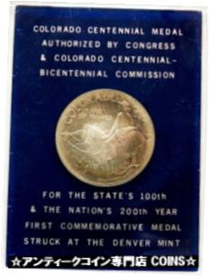 【極美品/品質保証書付】 アンティークコイン コイン 金貨 銀貨 [送料無料] 1976 SILVER COLORADO 100th ANNIVERSARY CENTENNIAL DENVER MINT 35 mm MEDAL