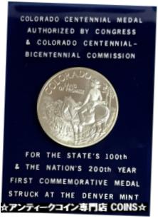 【極美品/品質保証書付】 アンティークコイン コイン 金貨 銀貨 [送料無料] 1976 D SILVER COLORADO 100th ANNIVERSARY CENTENNIAL DENVER MINT 35 mm MEDAL