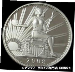 【極美品/品質保証書付】 アンティークコイン コイン 金貨 銀貨 [送料無料] 2008 1 OZ SILVER SEATED LIBERTY 100 AMEROS ROUND DANIEL..