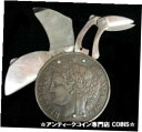 【極美品/品質保証書付】 アンティークコイン コイン 金貨 銀貨 [送料無料] 1870 SILVER FRANCE 5 FRANCS CERES HEAD COIN HAND MADE UTILITY TOOL 