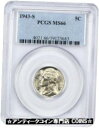 yɔi/iۏ؏tz AeB[NRC RC   [] 1943-S 5c PCGS MS66 - Jefferson Nickel